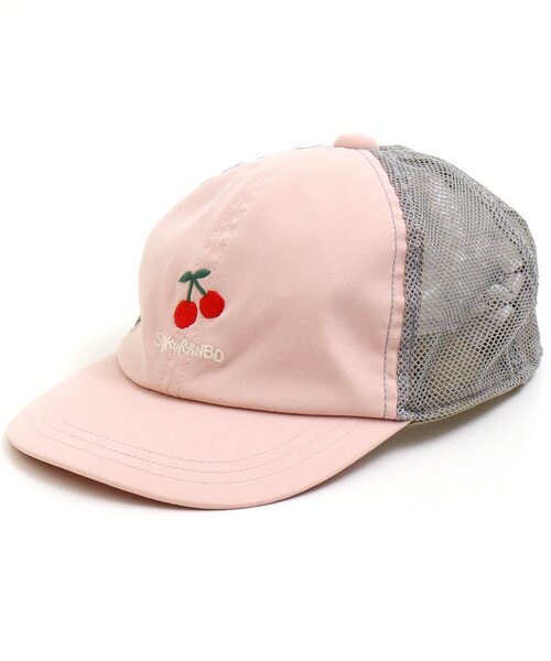 Ampersand(アンパサンド)の「ワンポイント刺繍キャップ(キャップ・キッズ・ピンク/グレー/オフホワイト/ブルー・50/54/58)」の4枚目の写真