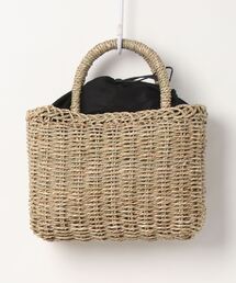 Samansa Mos2 | 水草スクエアカゴバッグ(かごバッグ)