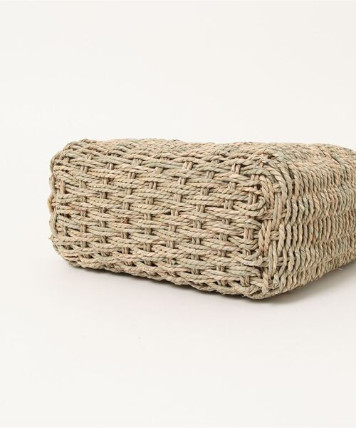 Samansa Mos2（サマンサ モスモス）の「水草スクエアカゴバッグ（かごバッグ・レディース・キナリ/ブラック・ﾌﾘ-）」の6枚目の写真