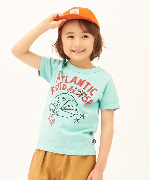 RUGGEDWORKS（ラゲッドワークス）の「【made in JAPAN】オーガニックコットン海の生き物プリント半袖TEE（Tシャツ/カットソー・キッズ・ライトグレー/ライトブルー/チャコール・120/140/130/110/100/90）」の3枚目の写真