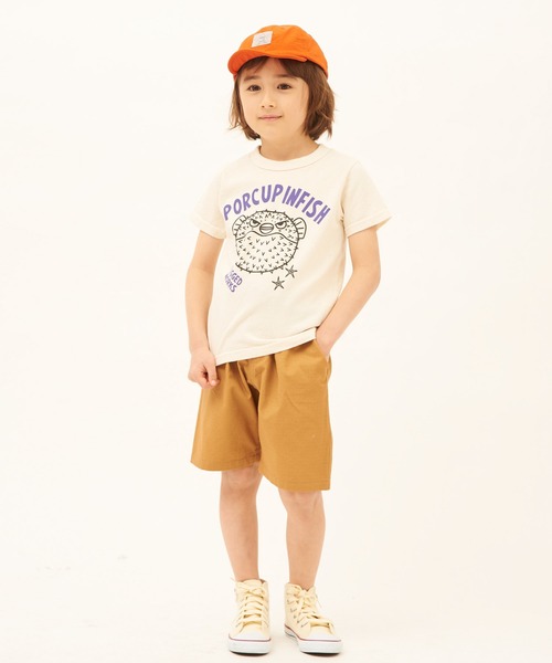 RUGGEDWORKS（ラゲッドワークス）の「【made in JAPAN】オーガニックコットン海の生き物プリント半袖TEE（Tシャツ/カットソー・キッズ・ライトグレー/ライトブルー/チャコール・120/140/130/110/100/90）」の6枚目の写真