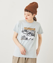 CUBE SUGAR | 天竺 パウダー加工 プリントTシャツ(Tシャツ/カットソー)