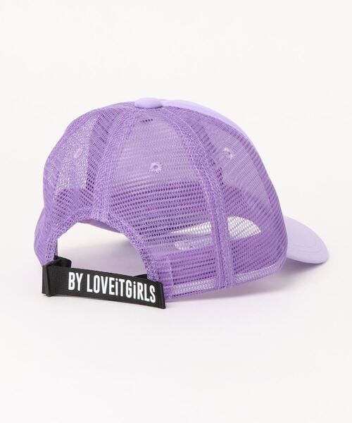 by LOVEiT（バイラビット）の「ロゴ刺しゅうメッシュキャップ（キャップ・キッズ・ブラック/オフホワイト/ラベンダー・LARGE/MEDIUM）」の4枚目の写真