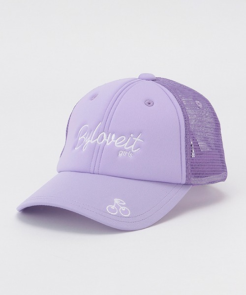 by LOVEiT（バイラビット）の「ロゴ刺しゅうメッシュキャップ（キャップ・キッズ・ブラック/オフホワイト/ラベンダー・LARGE/MEDIUM）」の3枚目の写真