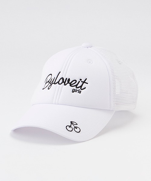 by LOVEiT（バイラビット）の「ロゴ刺しゅうメッシュキャップ（キャップ・キッズ・ブラック/オフホワイト/ラベンダー・LARGE/MEDIUM）」の2枚目の写真