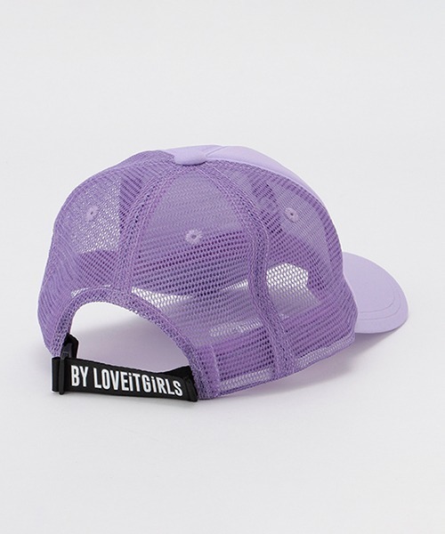 by LOVEiT（バイラビット）の「ロゴ刺しゅうメッシュキャップ（キャップ・キッズ・ブラック/オフホワイト/ラベンダー・LARGE/MEDIUM）」の13枚目の写真