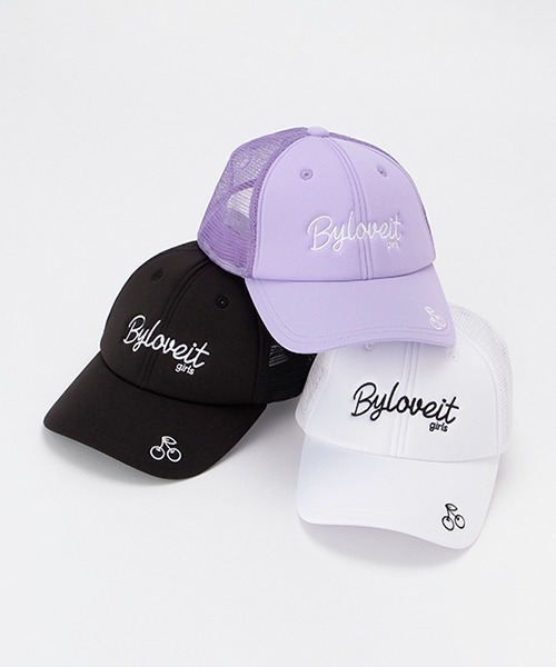 by LOVEiT（バイラビット）の「ロゴ刺しゅうメッシュキャップ（キャップ・キッズ・ブラック/オフホワイト/ラベンダー・LARGE/MEDIUM）」の5枚目の写真