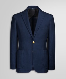 【Milano】Brooks Brothers　テーラード　春夏　S　ロゴ釦　青 ストレッチオックスフォード GFロゴ スポーツシャツ