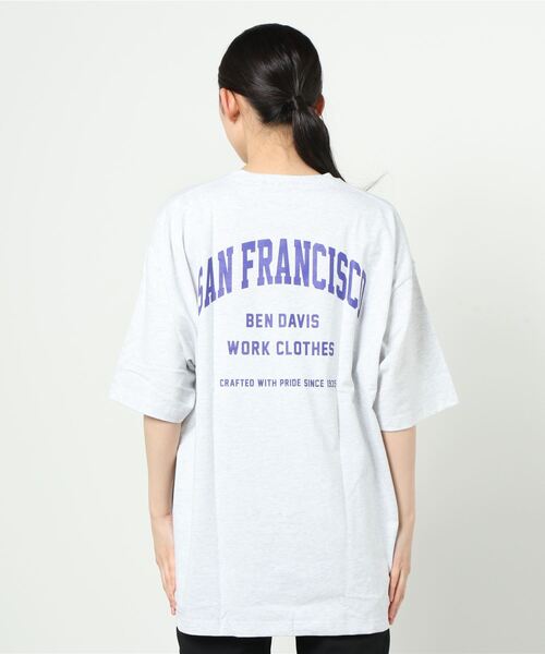 BEN DAVIS（ベンデイビス）の「BEN DAVIS/ベンデイビス ビッグシルエット カレッジ ロゴ Tシャツ（Tシャツ/カットソー・メンズ・ホワイト/アッシュグレー/ブラック/ネイビー・M/L）」の9枚目の写真