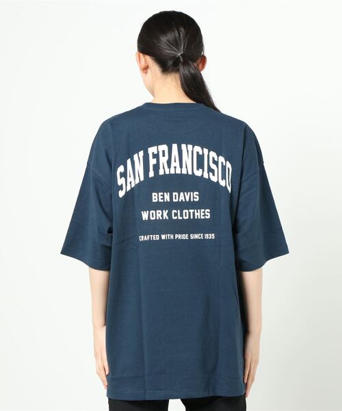 BEN DAVIS（ベンデイビス）の「BEN DAVIS/ベンデイビス ビッグシルエット カレッジ ロゴ Tシャツ（Tシャツ/カットソー・メンズ・ホワイト/アッシュグレー/ブラック/ネイビー・M/L）」の7枚目の写真