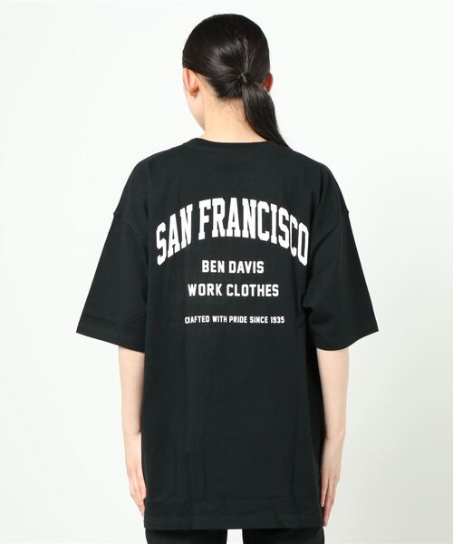 BEN DAVIS（ベンデイビス）の「BEN DAVIS/ベンデイビス ビッグシルエット カレッジ ロゴ Tシャツ（Tシャツ/カットソー・メンズ・ホワイト/アッシュグレー/ブラック/ネイビー・M/L）」の6枚目の写真