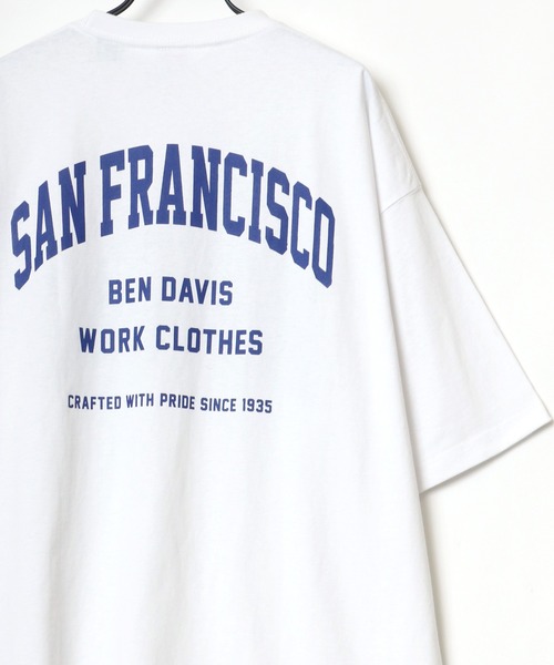 BEN DAVIS（ベンデイビス）の「BEN DAVIS/ベンデイビス ビッグシルエット カレッジ ロゴ Tシャツ（Tシャツ/カットソー・メンズ・ホワイト/アッシュグレー/ブラック/ネイビー・M/L）」の10枚目の写真