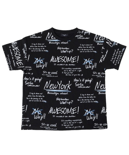 GLAZOS(グラソス)の「天竺・接触冷感ドロップショルダーロゴ総柄半袖Tシャツ(Tシャツ/カットソー・キッズ・ブラック/ライトグリーン/ホワイト・130cm/160cm/150cm/140cm/170cm)」の5枚目の写真