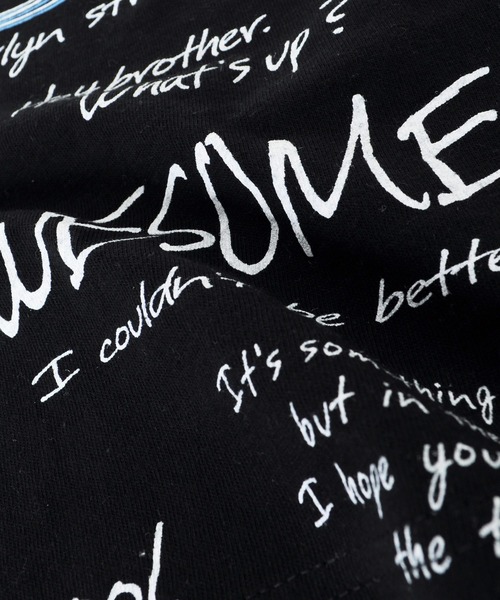 GLAZOS(グラソス)の「天竺・接触冷感ドロップショルダーロゴ総柄半袖Tシャツ(Tシャツ/カットソー・キッズ・ブラック/ライトグリーン/ホワイト・130cm/160cm/150cm/140cm/170cm)」の11枚目の写真