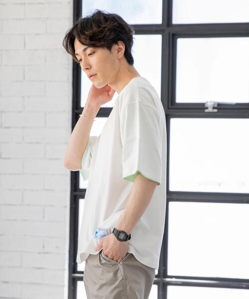 coen（コーエン）の「USAコットンフェイクレイヤードTシャツ（Tシャツ/カットソー・メンズ・ホワイト/グレー/ブラック/ベージュ・LARGE/X-LARGE/MEDIUM/SMALL）」の6枚目の写真