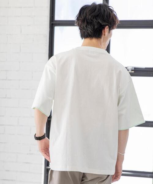 coen（コーエン）の「USAコットンフェイクレイヤードTシャツ（Tシャツ/カットソー・メンズ・ホワイト/グレー/ブラック/ベージュ・LARGE/X-LARGE/MEDIUM/SMALL）」の7枚目の写真