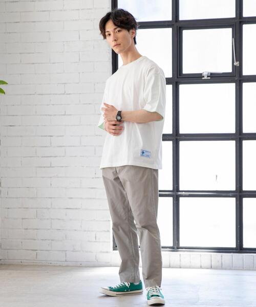 coen（コーエン）の「USAコットンフェイクレイヤードTシャツ（Tシャツ/カットソー・メンズ・ホワイト/グレー/ブラック/ベージュ・LARGE/X-LARGE/MEDIUM/SMALL）」の8枚目の写真