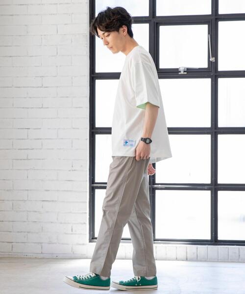 coen（コーエン）の「USAコットンフェイクレイヤードTシャツ（Tシャツ/カットソー・メンズ・ホワイト/グレー/ブラック/ベージュ・LARGE/X-LARGE/MEDIUM/SMALL）」の9枚目の写真