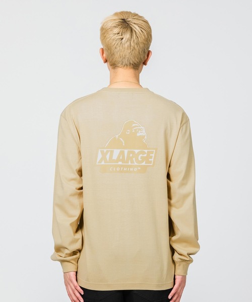 XLARGE（エクストララージ）の「SLANTED OG L/S POCKET TEE（Tシャツ/カットソー・メンズ・ホワイト/ブラック/ベージュ/パープル/ネイビー・S/M/L/XL）」の3枚目の写真