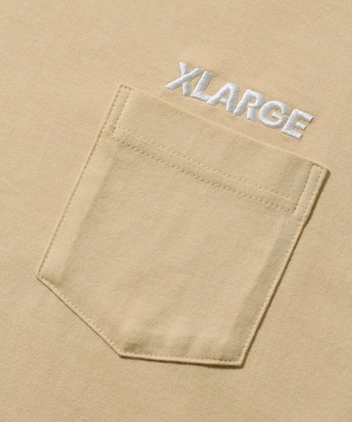 XLARGE（エクストララージ）の「SLANTED OG L/S POCKET TEE（Tシャツ/カットソー・メンズ・ホワイト/ブラック/ベージュ/パープル/ネイビー・S/M/L/XL）」の9枚目の写真