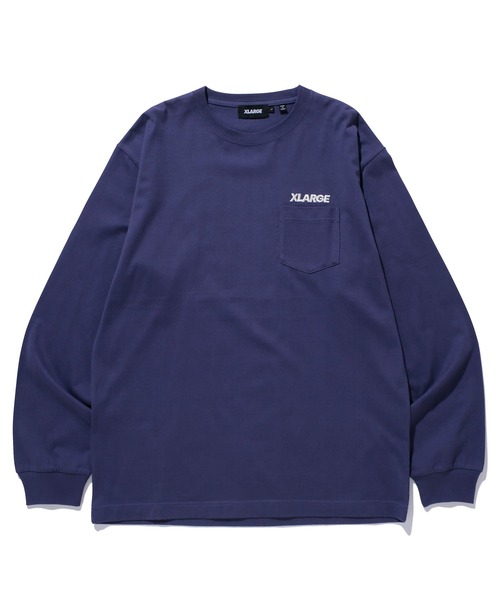 XLARGE（エクストララージ）の「SLANTED OG L/S POCKET TEE（Tシャツ/カットソー・メンズ・ホワイト/ブラック/ベージュ/パープル/ネイビー・S/M/L/XL）」の22枚目の写真