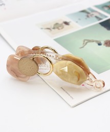 クリア ドロップ マーブル バナナクリップ