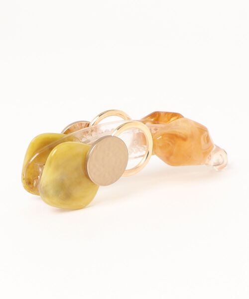 Monocoro toppi（モノコロトッピ）の「クリア ドロップ マーブル バナナクリップ（その他ヘアアクセサリー・レディース・アイボリー/グレー/カーキ・フリー）」の5枚目の写真