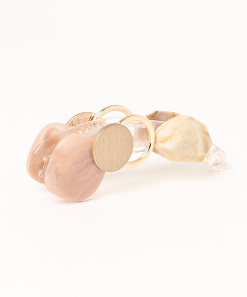 Monocoro toppi（モノコロトッピ）の「クリア ドロップ マーブル バナナクリップ（その他ヘアアクセサリー・レディース・アイボリー/グレー/カーキ・フリー）」の7枚目の写真