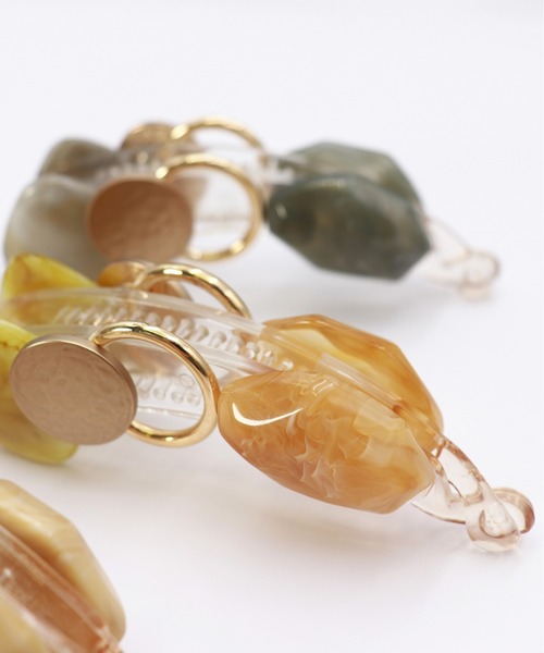 Monocoro toppi（モノコロトッピ）の「クリア ドロップ マーブル バナナクリップ（その他ヘアアクセサリー・レディース・アイボリー/グレー/カーキ・フリー）」の18枚目の写真