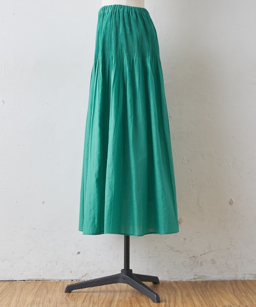 BEARDSLEY（ビアズリー）の「ゴムギャザースカート（スカート・レディース・イエロー/グリーン・FREE）」の12枚目の写真