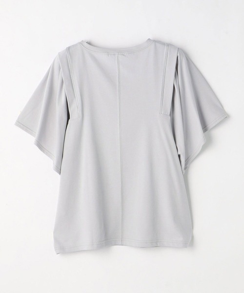 NICOLE white（ニコルホワイト）の「ボリュームフレアースリーブカットソー（Tシャツ/カットソー・レディース・ブラック/オフホワイト/サックスブルー・FREE）」の18枚目の写真