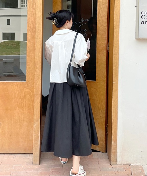 fd style（エフディ スタイル）の「【DS】クロスアシンメトリーショートコート（その他トップス・レディース・ホワイト/ライトブルー・FREE）」の5枚目の写真