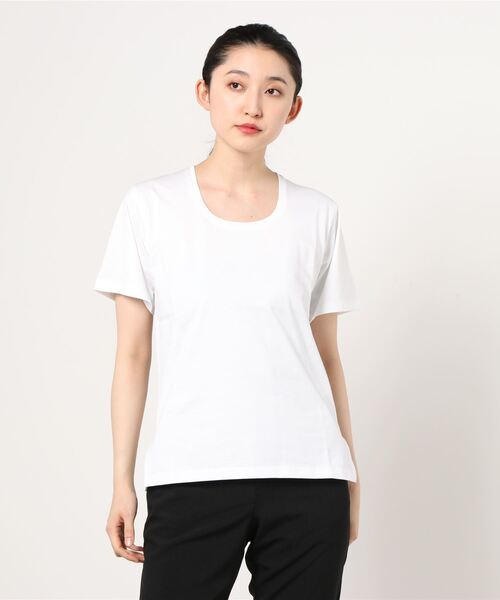 TOM WOOD（トムウッド）の「TOM WOOD / Uネックカットソー（Tシャツ/カットソー・レディース・ホワイト・X-SMALL）」の6枚目の写真