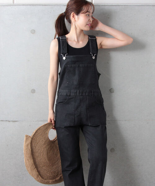 fredy repit(フレディレピ)の「デニムスリムサロペット(サロペット/オーバーオール・レディース・インディゴブルー/ブラック・36/38)」の14枚目の写真