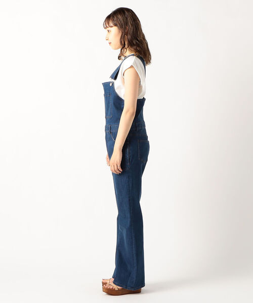 fredy repit(フレディレピ)の「デニムスリムサロペット(サロペット/オーバーオール・レディース・インディゴブルー/ブラック・36/38)」の5枚目の写真