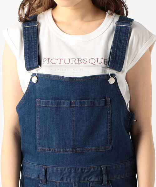 fredy repit(フレディレピ)の「デニムスリムサロペット(サロペット/オーバーオール・レディース・インディゴブルー/ブラック・36/38)」の19枚目の写真