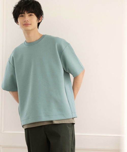 GLOBAL WORK（グローバルワーク）の「Air Cushion／クルー半袖/950857（スウェット・メンズ・チャコールグレー/ライトグレー/ライトグリーン/ライトブルー/アイボリー・SMALL/MEDIUM/X-LARGE/LARGE）」の4枚目の写真