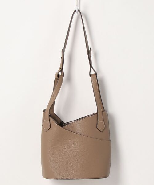 LE MORE(リモア)の「ミニバケットショルダーバッグ(ショルダーバッグ・レディース・ベージュ/ブラウン・FREE)」の3枚目の写真