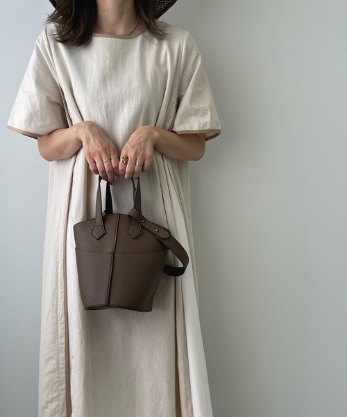 LE MORE(リモア)の「ミニバケットショルダーバッグ(ショルダーバッグ・レディース・ベージュ/ブラウン・FREE)」の9枚目の写真