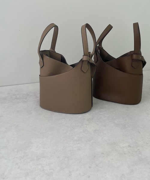 LE MORE(リモア)の「ミニバケットショルダーバッグ(ショルダーバッグ・レディース・ベージュ/ブラウン・FREE)」の14枚目の写真