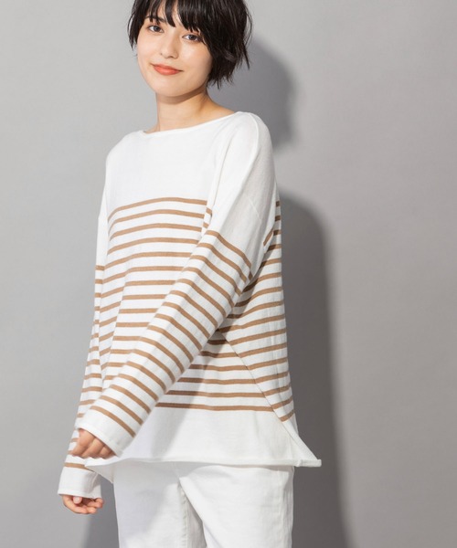 Munich（ミューニック）の「ソフトジャージボートネックプルオーバー（ニット/セーター・レディース・ブラック/ベージュ/レッド/グリーン・FREE）」の18枚目の写真