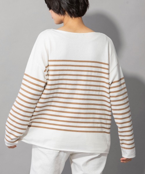 Munich（ミューニック）の「ソフトジャージボートネックプルオーバー（ニット/セーター・レディース・ブラック/ベージュ/レッド/グリーン・FREE）」の19枚目の写真