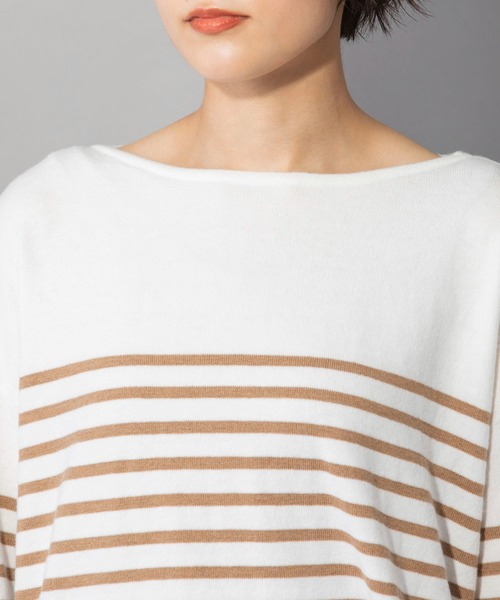 Munich（ミューニック）の「ソフトジャージボートネックプルオーバー（ニット/セーター・レディース・ブラック/ベージュ/レッド/グリーン・FREE）」の21枚目の写真