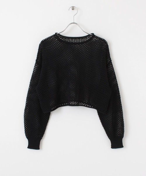 URBAN RESEARCH（アーバンリサーチ）の「メッシュニットプルオーバー（ニット/セーター・レディース・カーキ/ブラック/ベージュ系その他・FREE）」の10枚目の写真