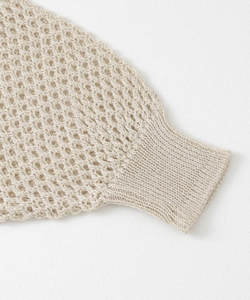 URBAN RESEARCH（アーバンリサーチ）の「メッシュニットプルオーバー（ニット/セーター・レディース・カーキ/ブラック/ベージュ系その他・FREE）」の6枚目の写真