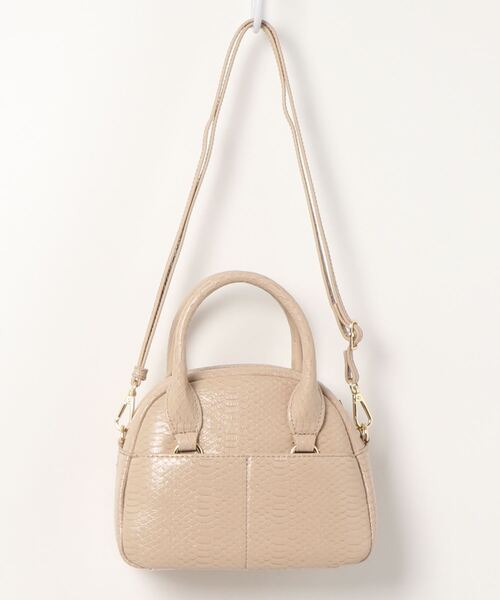 NATURAL BEAUTY BASIC（ナチュラルビューティーベーシック）の「リザードタイニーボストン（ショルダーバッグ・レディース・ベージュ/ブラウン・ﾌﾘ-）」の5枚目の写真