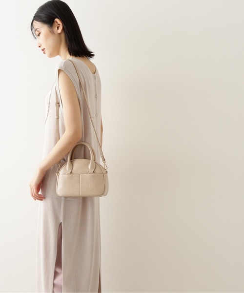 NATURAL BEAUTY BASIC（ナチュラルビューティーベーシック）の「リザードタイニーボストン（ショルダーバッグ・レディース・ベージュ/ブラウン・ﾌﾘ-）」の16枚目の写真