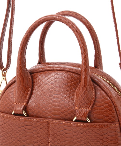 NATURAL BEAUTY BASIC（ナチュラルビューティーベーシック）の「リザードタイニーボストン（ショルダーバッグ・レディース・ベージュ/ブラウン・ﾌﾘ-）」の13枚目の写真