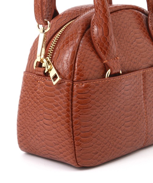 NATURAL BEAUTY BASIC（ナチュラルビューティーベーシック）の「リザードタイニーボストン（ショルダーバッグ・レディース・ベージュ/ブラウン・ﾌﾘ-）」の14枚目の写真