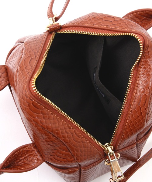 NATURAL BEAUTY BASIC（ナチュラルビューティーベーシック）の「リザードタイニーボストン（ショルダーバッグ・レディース・ベージュ/ブラウン・ﾌﾘ-）」の15枚目の写真